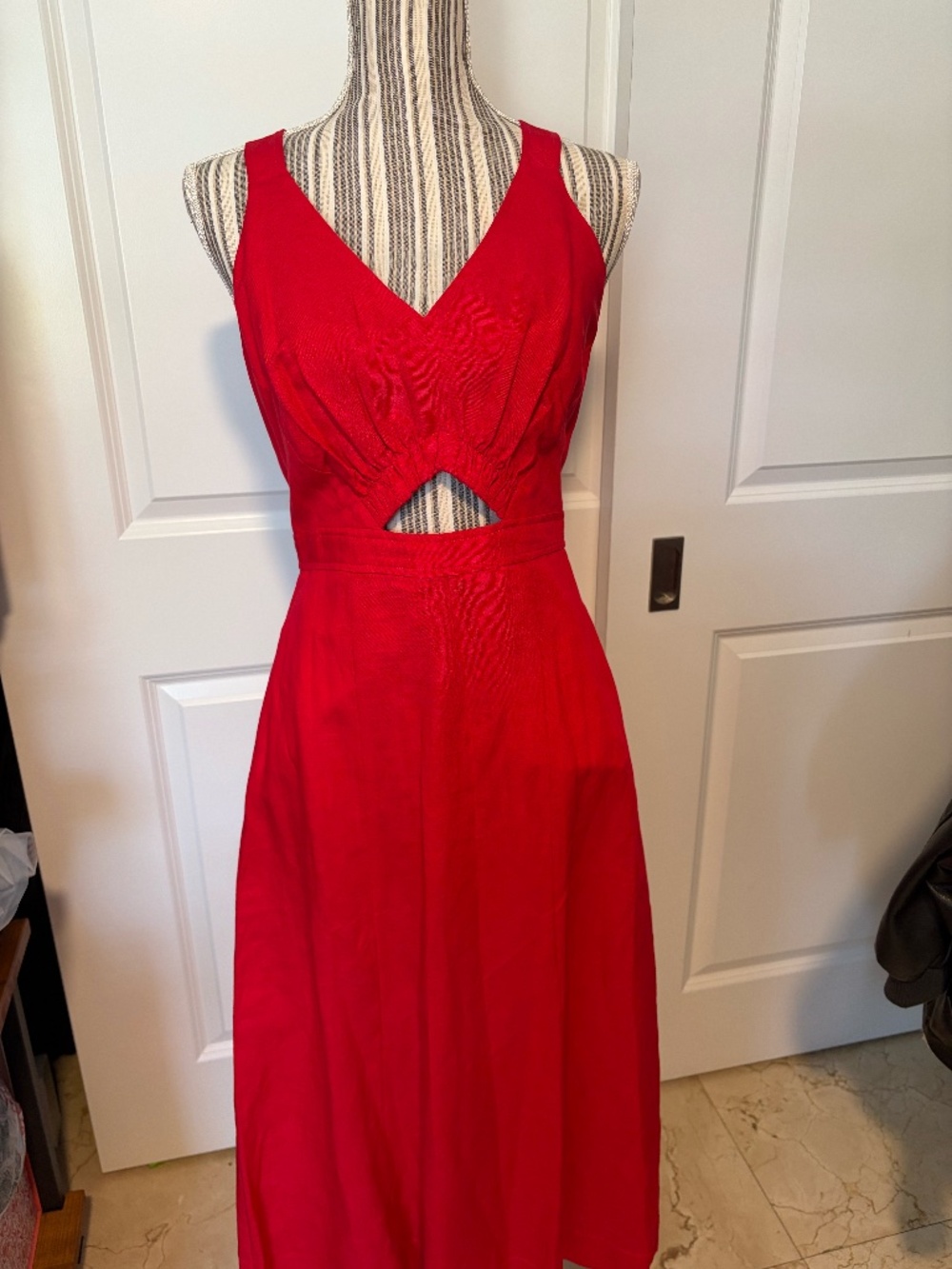 Red Linen Carter Dress Size 4